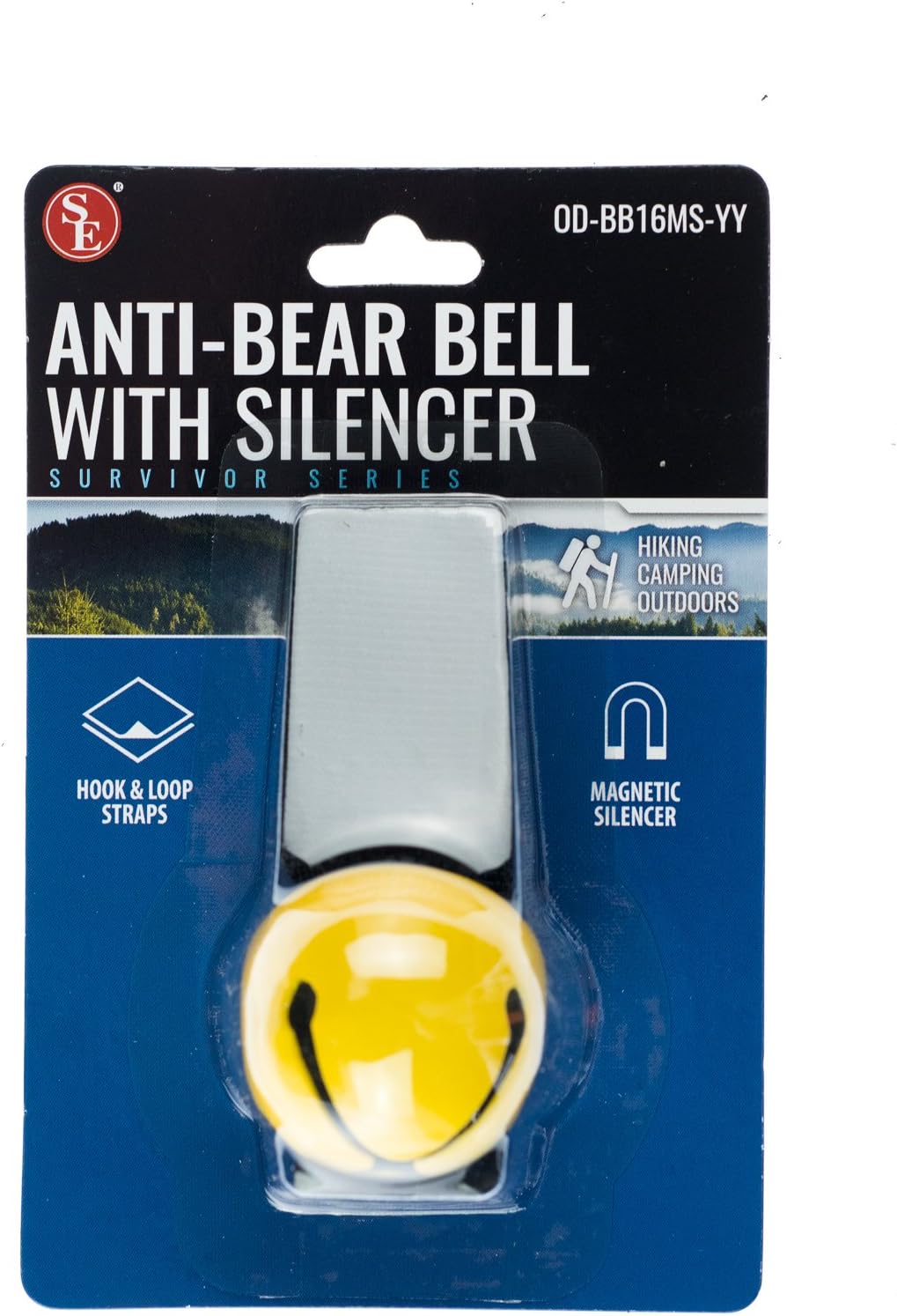 Anti-Bear Bell with Silencer - Black