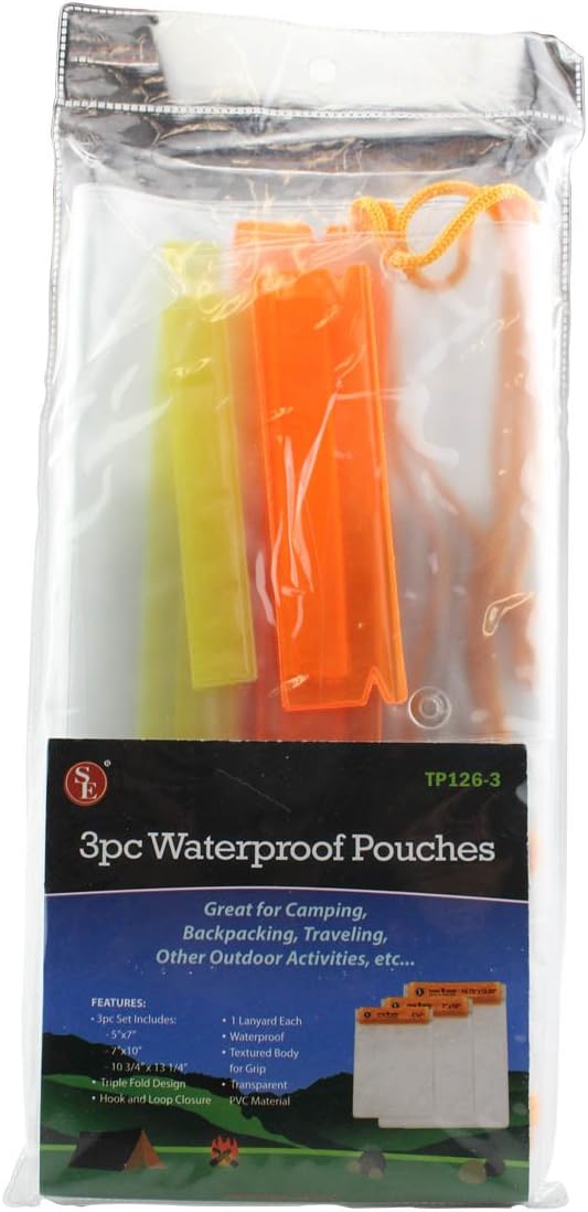 3 Piece Waterproof Pouches Set PVC Material