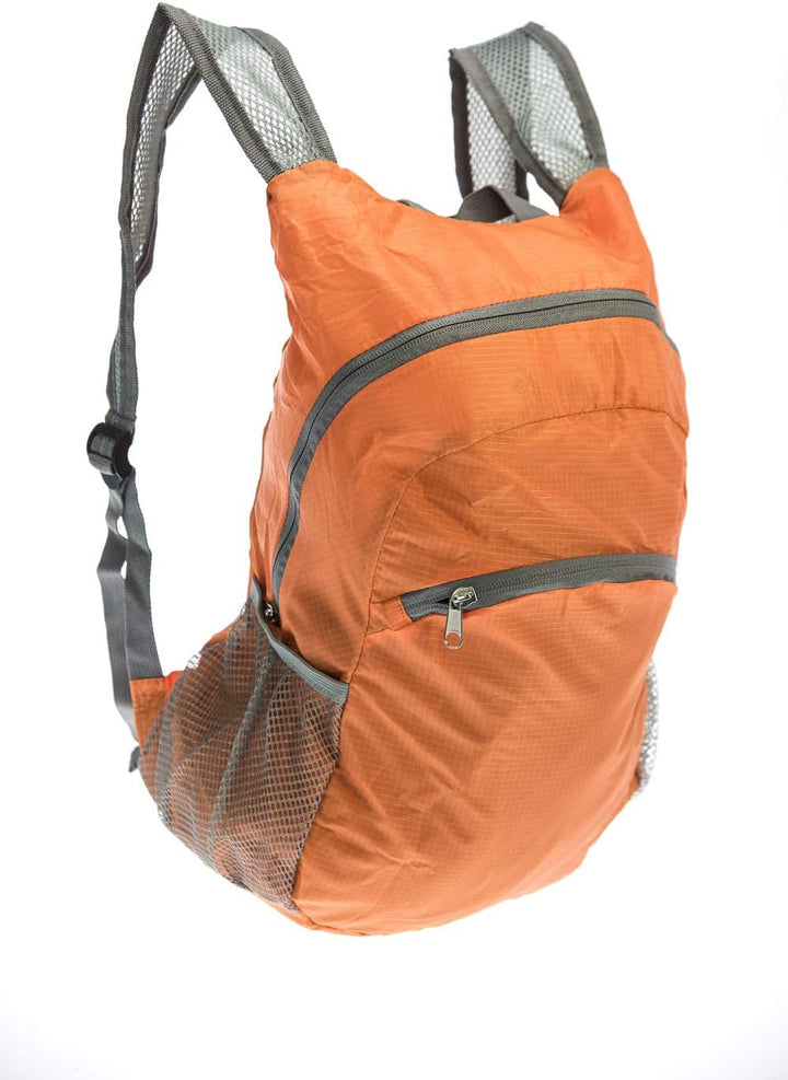 Orange Water Resistant Collapsible Backpack