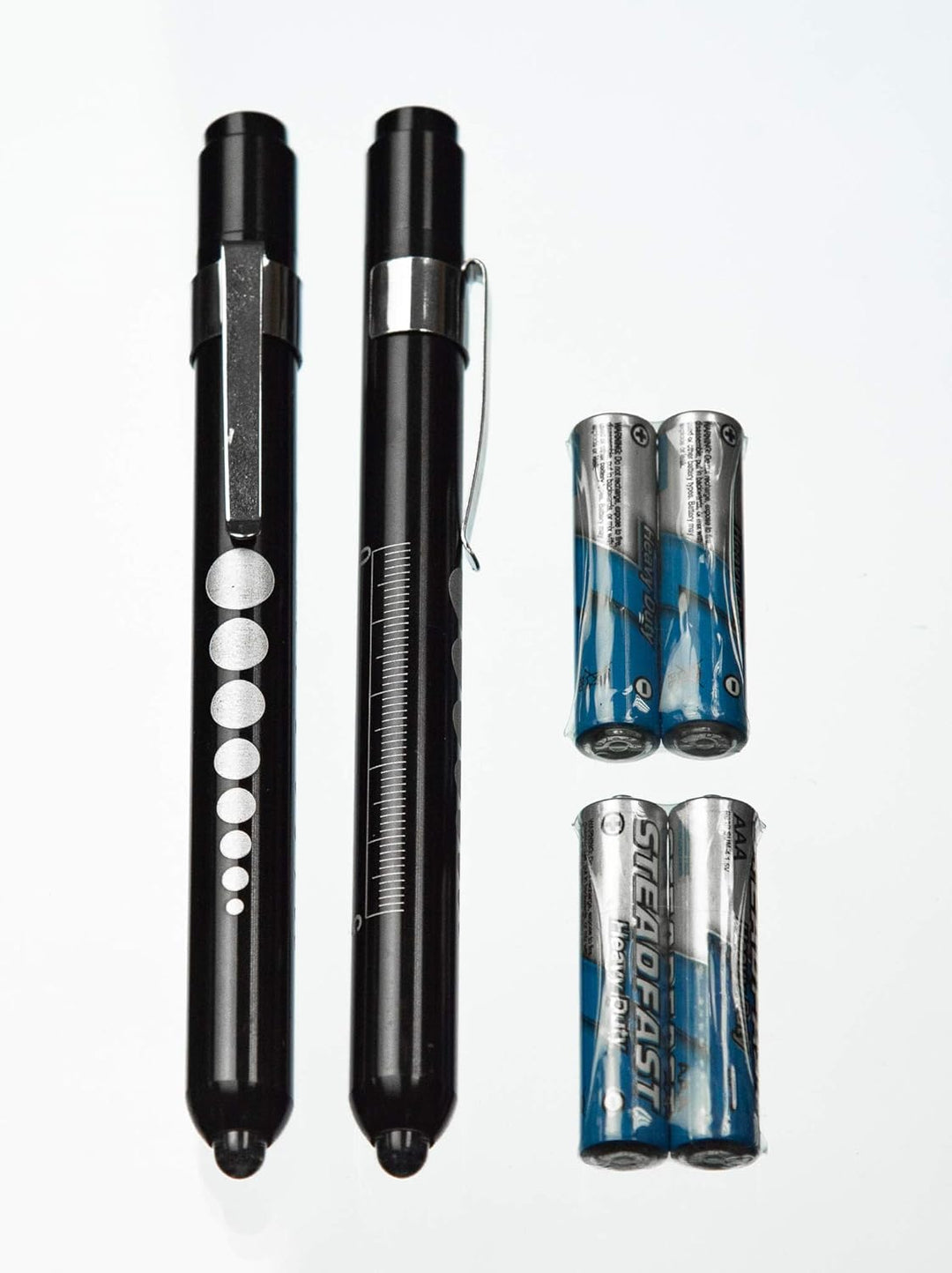 Medical Pen Light with Pupil Gauge, Batteries Included (4 Pack)