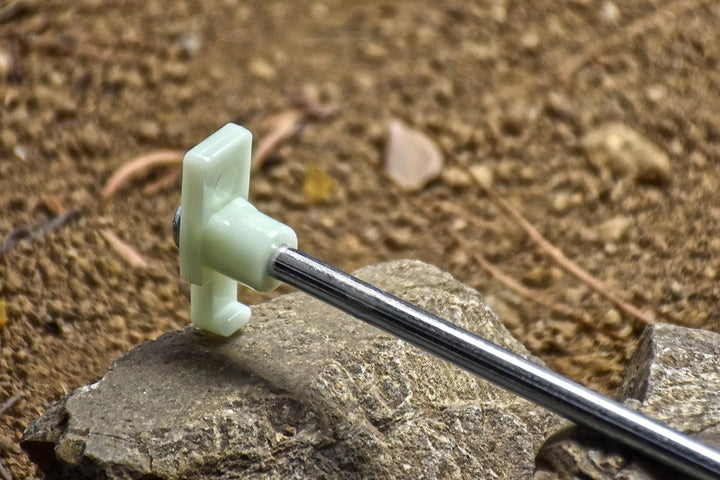 10.1/2" Metal Tent Pegs With Glow-in-the-Dark Stopper