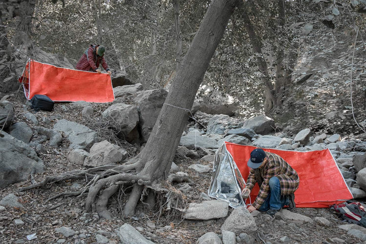 Emergency Outdoor Tube Tent with Steel Tent Pegs