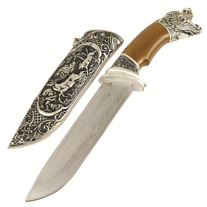 13" Medieval Stainless Steel Dragon Handle Dagger