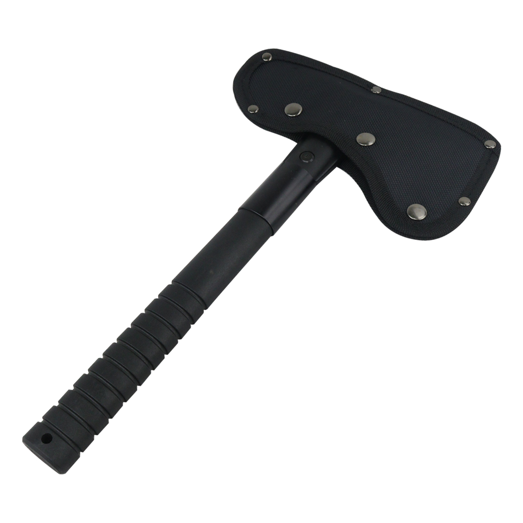 12" All Black Stone Pick & Blade Head Hiking Axe