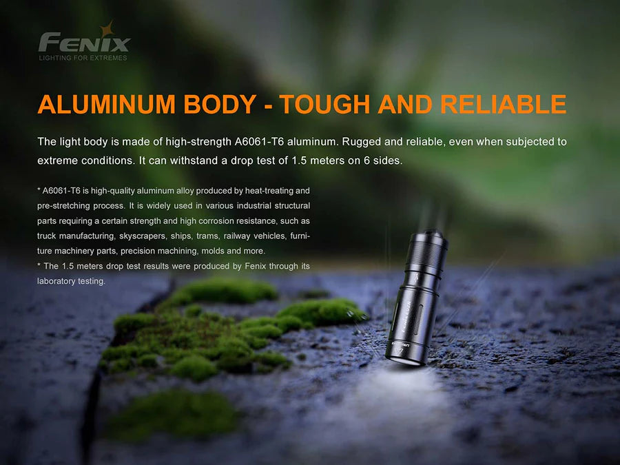 Fenix E02R Rechargeable EDC Flashlight - Brown