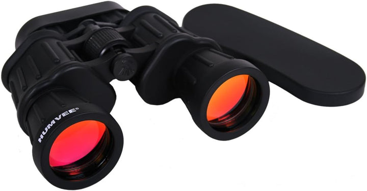 20x50 Rubber Binocular with Anti-Reflective Red Lens - Black