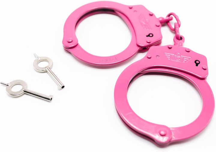 UZI Stainless Steel Handcuff with Two Keys, Pink