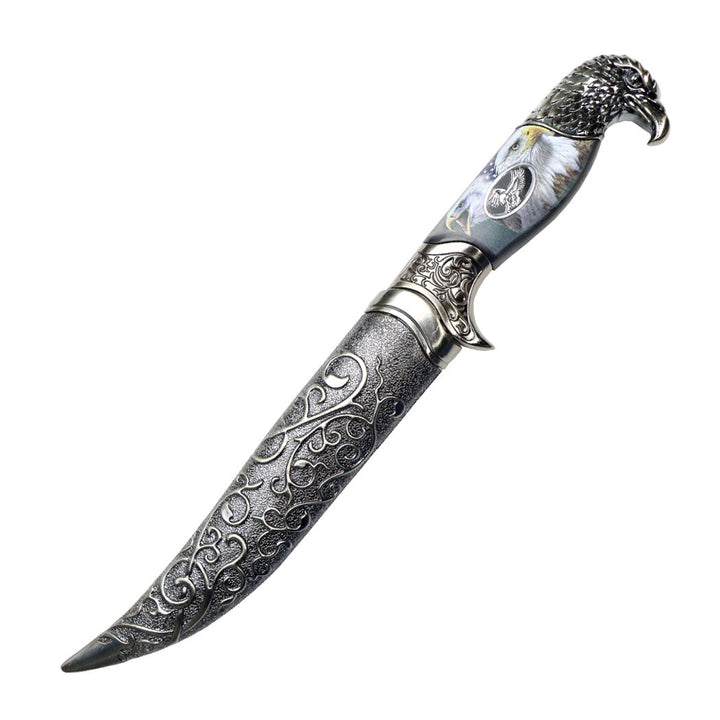 12" Eagle Head Stainless Steel Blade Fantasy Dagger With Plastic Sheath